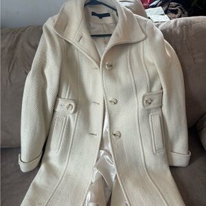 Kenneth Cole New York cream peacoat/trench coat